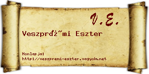 Veszprémi Eszter névjegykártya